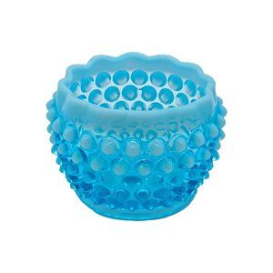 Antique Hobbs Brockunier & Co. Blue Opalescent Glass Open Sugar Bowl